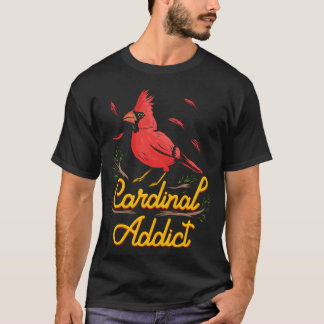 T-shirt Cardinal Rouge Addict Birdwatcher Bird drôle