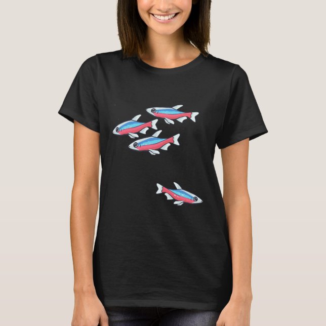 T-shirt Cardinal Tetra Schooling Tetra Community Fish (Devant)