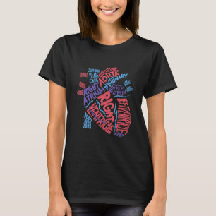 T-shirt Cardiologie cardiaque humaine anatomique