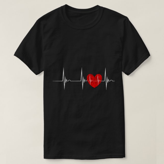 T-shirt Cardiologue Coeur EKG Cardiol Pulseline (Design devant)