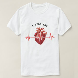 T-shirt cardiologue médecin du cœur Je Vous Écoute Compass