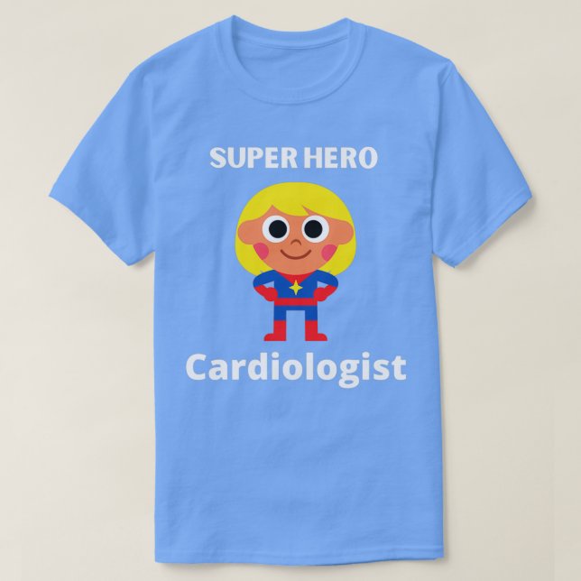 T-shirt cardiologue super héros (Design devant)