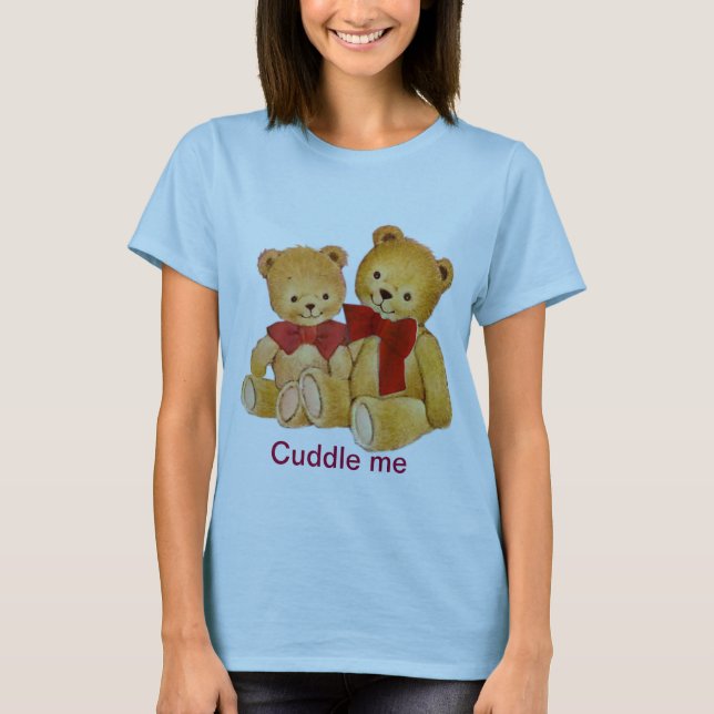 T-shirt Caressez-moi nounours (Devant)