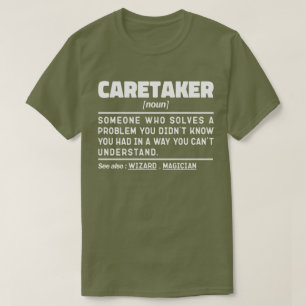 T-shirt Caretaker Noun Appréciation Anniversaire présent d