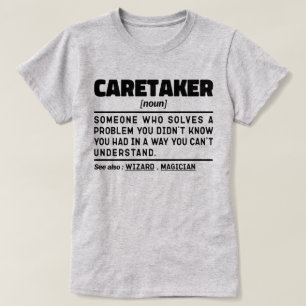 T-shirt Caretaker Noun Appréciation Anniversaire présent d