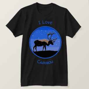 T-shirt Caribou en hiver - Art original de la faune