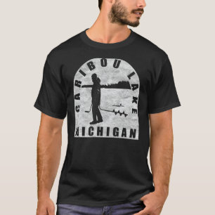 T-shirt Caribou Lake Ice Fishing Michigan