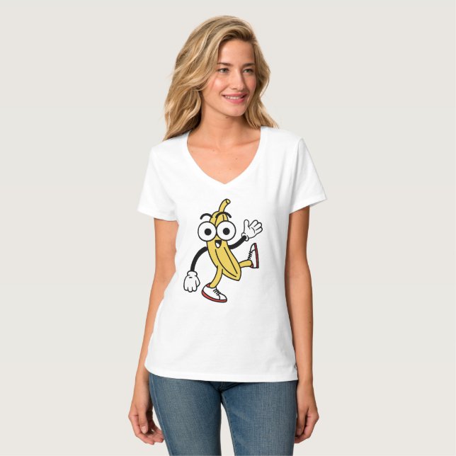 T-shirt Caricature à la banane (Devant entier)