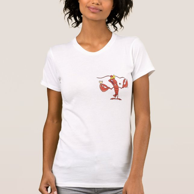 T-shirt caricature amusante de homard (Devant)