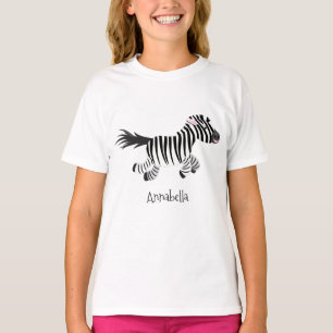 T-shirt Caricature amusante de zèbre