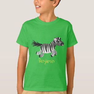 T-shirt Caricature amusante de zèbre