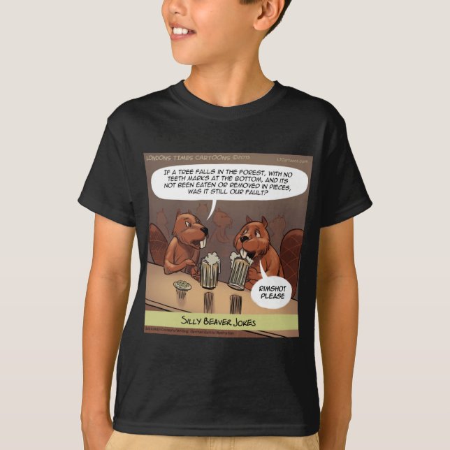 T-shirt Caricature amusante du castor (Devant)