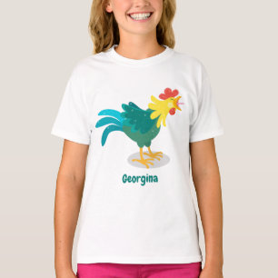 T-shirt Caricature amusante du coq à rames