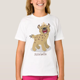 T-shirt Caricature amusante hyena riant illustration