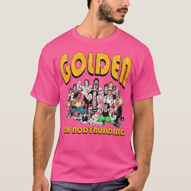 T-shirt Caricature Bodybuilding de l'époque dorée (Devant)