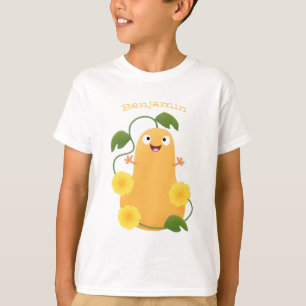T-shirt Caricature citrouille gourde en beuret joyeux