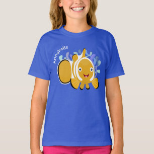 T-shirt Caricature d'anénome de poisson clown joli