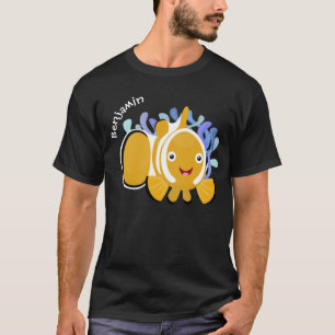 T-shirt Caricature d'anénome de poisson clown joli
