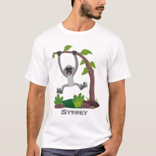 T-shirt Caricature de bande de gibbon joyeux