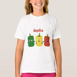 T-shirt Caricature de chant trio capsicum poivre clair