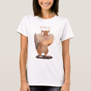 T-shirt Caricature de chipmunk à grosses joues mignonnes