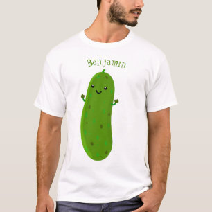 T-shirt Caricature de cornichon joyeux