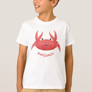 T-shirt Caricature de crabe rouge cuite