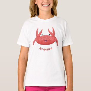 T-shirt Caricature de crabe rouge cuite