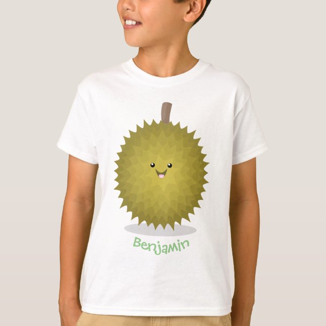 T-shirt Caricature de durian joyeux (Devant)