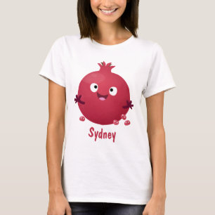 T-shirt Caricature de fruits à la grenade joyeux