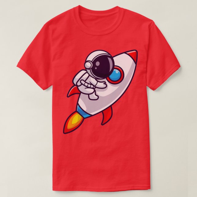 T-shirt Caricature de fusée pour astronaute1 (Design devant)