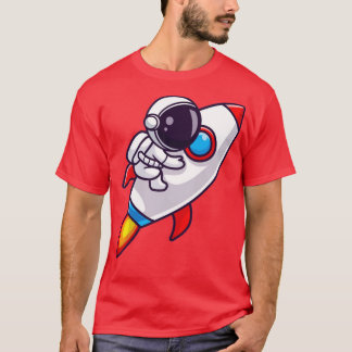 T-shirt Caricature de fusée pour astronaute1