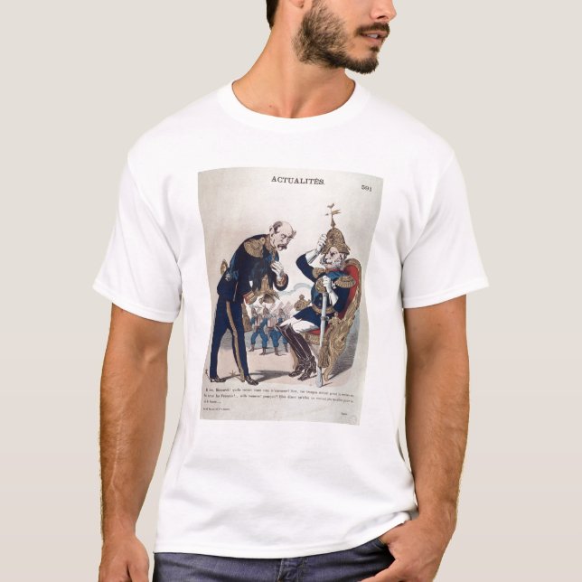 T-shirt caricature de Kaiser Wilhelm de la Prusse (Devant)