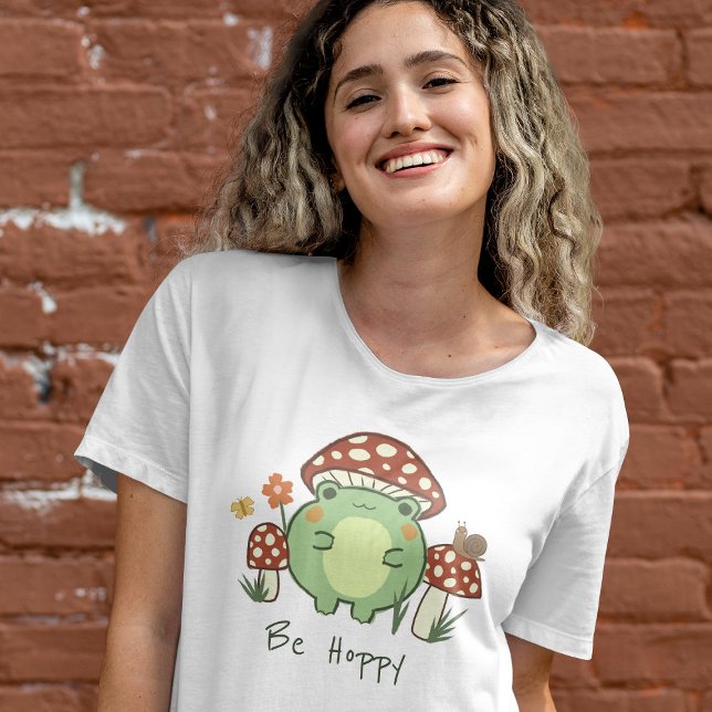 T-shirt Caricature de la Grenouille mignonne et des champi (Créateur téléchargé)