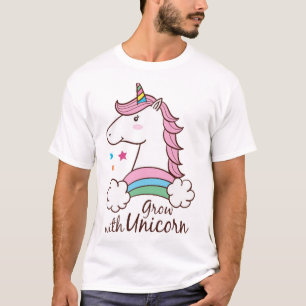 T-shirt Caricature de la licorne mignonne