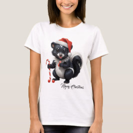 T-shirt Caricature de la peau de Noël mignon