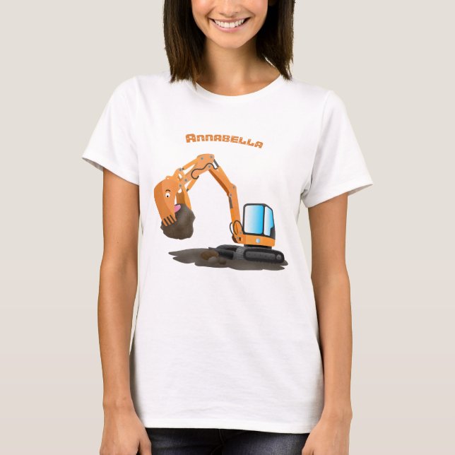 T-shirt Caricature de la pelle orange (Devant)