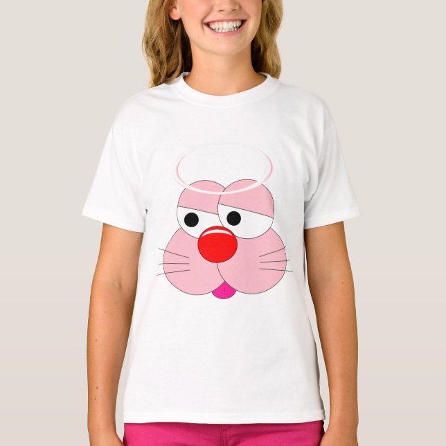 T-shirt Caricature de lapin drôle - Je ne suis pas un ange (Devant)