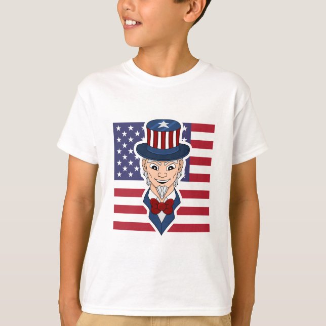T-shirt Caricature de l'oncle Sam (Devant)