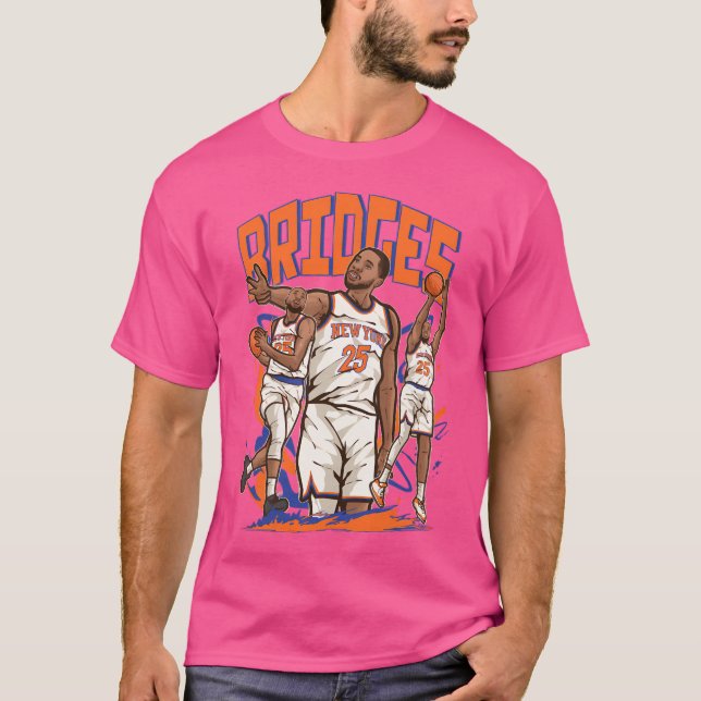 T-shirt Caricature de Mikal Bridges (Devant)