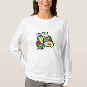 T-shirt Caricature de Noël hawaïen de Hula Girl Mele Kalik