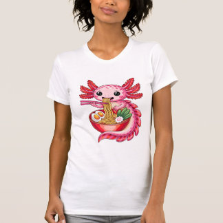 T-shirt Caricature de nouilles Ramen Kawaii Axolotl