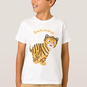 T-shirt Caricature de petit tigre joyeux