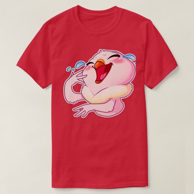 T-shirt Caricature de pigeon rose (Design devant)