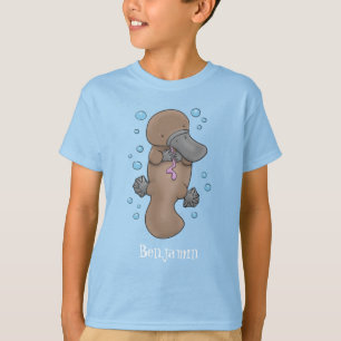 T-shirt Caricature de platypus bébé très heureuse