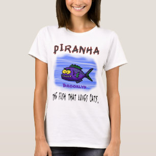 T-shirt Caricature de poisson de Piranha