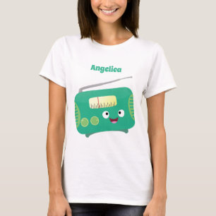 T-shirt Caricature de radio rétro amusante