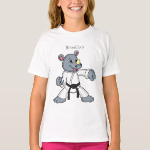 T-shirt Caricature de rhino kung fu
