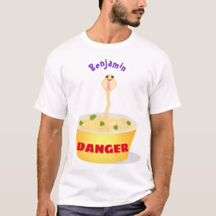 T-shirt Caricature de serpent aux nouilles mignonnes illus