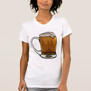 T-shirt Caricature de tasse de bière